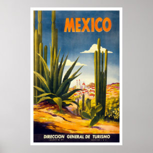 Affiches Vintage Mexico Travel Advertisement