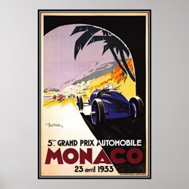 Affiches Vintage Monaco  - (Devant)