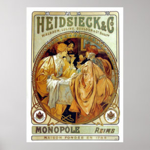 Affiches Vintage Mucha Heidsieck & Co.