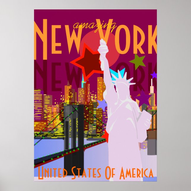 Affiches Vintage New York Travel (Devant)