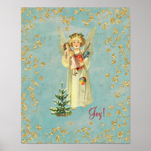 Affiches Vintage Noël Angel Joie