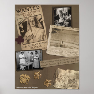 Affiches Vintage "Nursing" Scrapbook Print