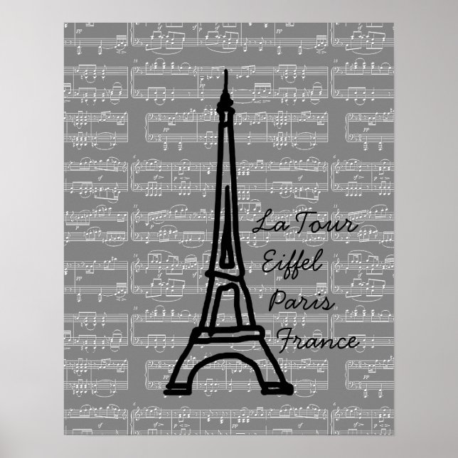 Affiches vintage Paris Tour Eiffel (Devant)