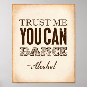 Affiches Vintage Party FAITES-MOI CONFIANCE VOUS POUVEZ DAN