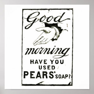 Affiches VINTAGE PEARS SOAP ADVERT - Vers 1895