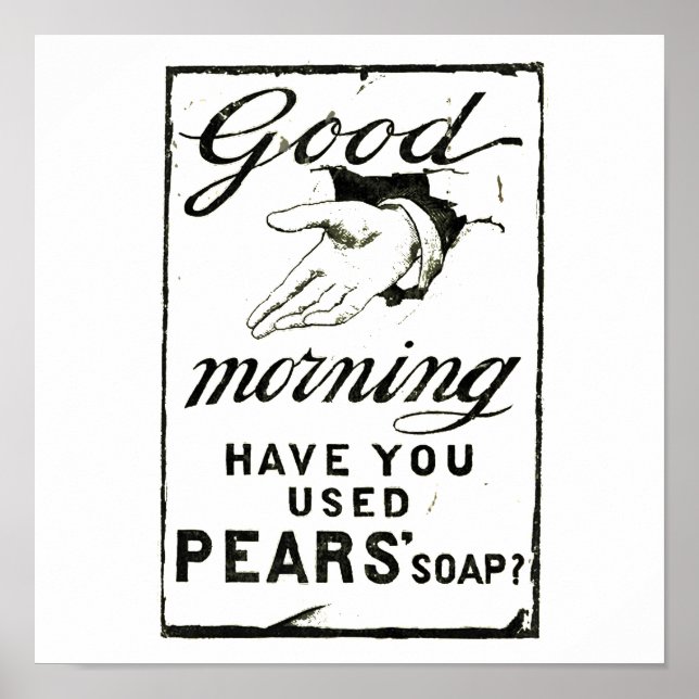 Affiches VINTAGE PEARS SOAP ADVERT - Vers 1895 (Devant)
