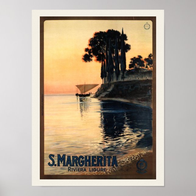 Affiches Vintage Père Noël Margherita Travel Publicité (Devant)