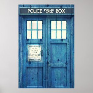 Affiches Vintage Police phone Public Call Box