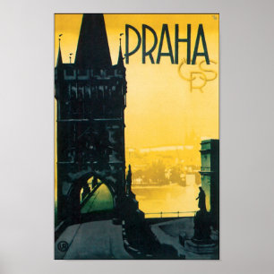 Affiches Vintage Prague (Praha) Voyage