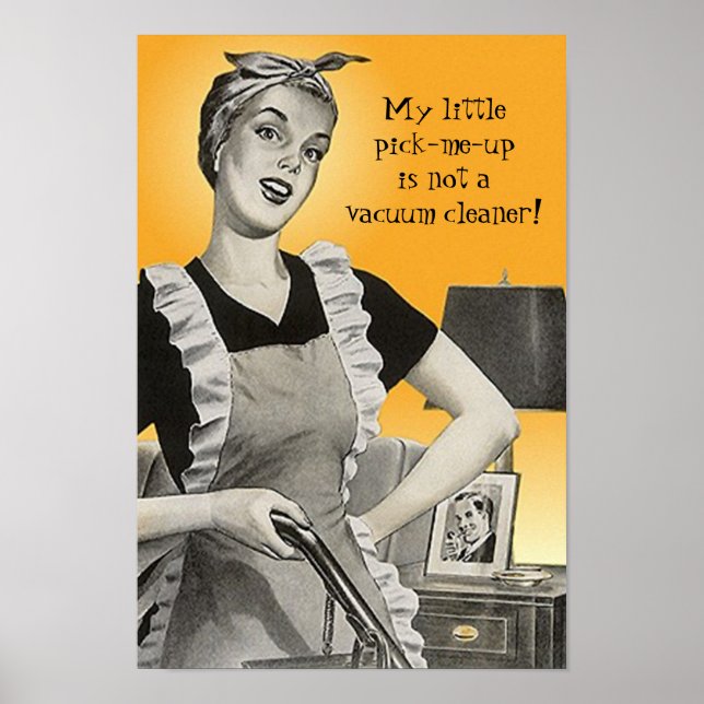 Affiches Vintage Retro Fun humour Vacuum Pick-me-up! Affich (Devant)