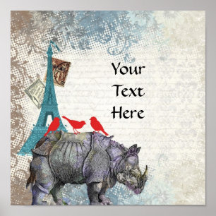 Affiches Vintage rhino
