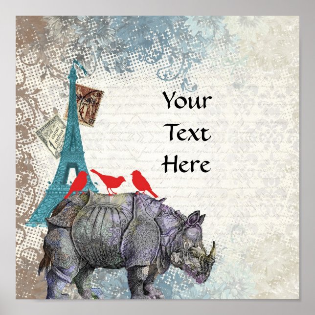 Affiches Vintage rhino (Devant)