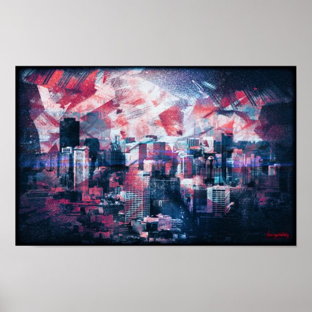 Affiches vintage san francisco paysage rouillé côté sombre (Devant)