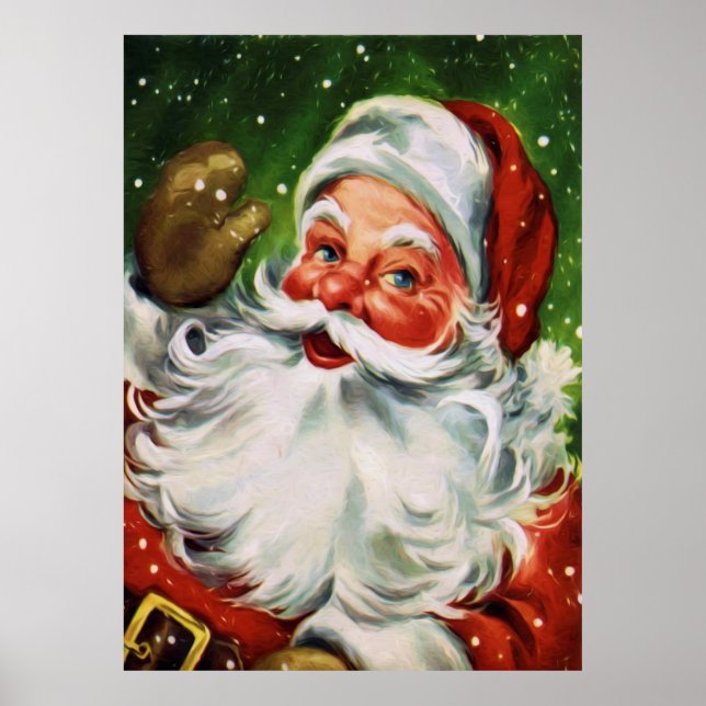 Affiches Vintage Santa Face 1 (Devant)
