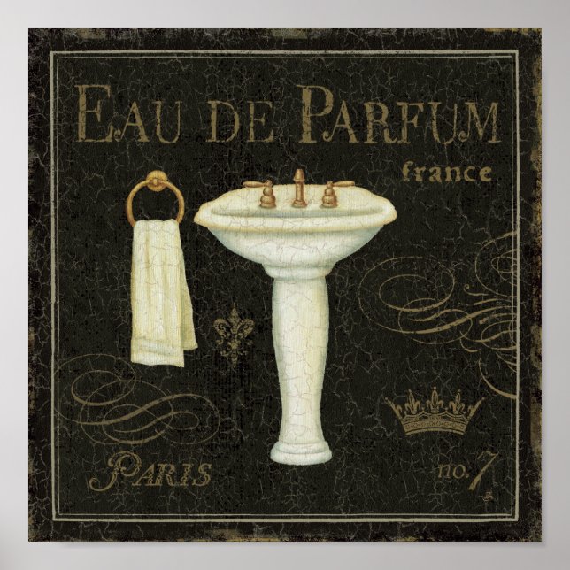 Affiches Vintage Sink and Towel (Devant)