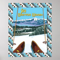 Vintage Ski poster, Ski Bretton Woods