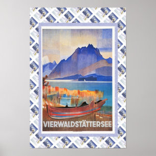 Affiches Vintage Swiss Railway Vierwaldstattersee