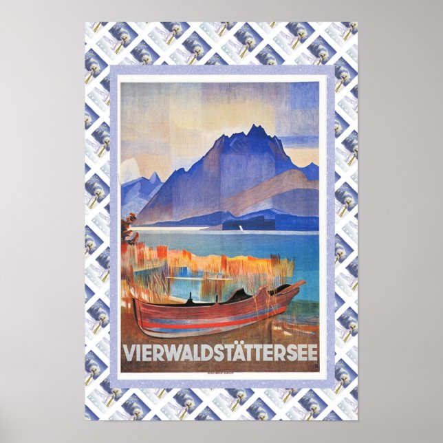 Affiches Vintage Swiss Railway Vierwaldstattersee (Devant)
