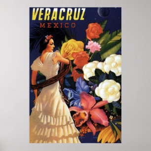 Affiches Vintage Veracruz Mexico Travel