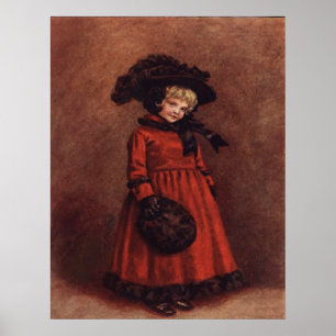 Affiches Vintage Victorian Child All Dressed Up Art Print