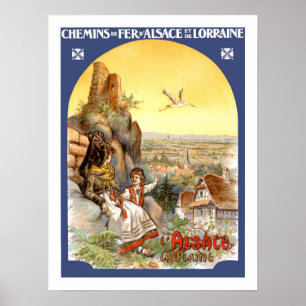 Affiches Vintage voyage Alsace France