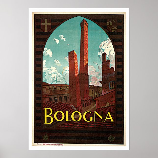 Affiches Vintage voyage Bologne Italie (Devant)
