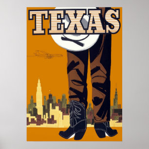 Affiches Vintage voyage de ~ du Texas