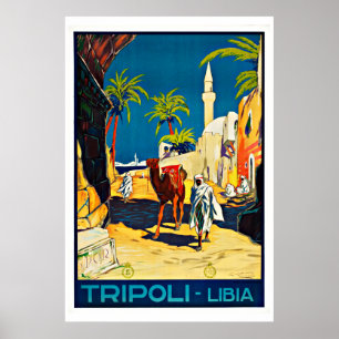 Affiches Vintage voyage de Tripoli Libye