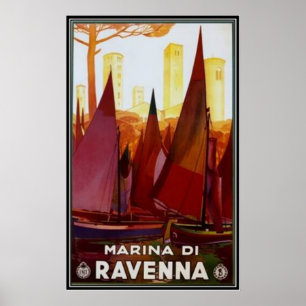 Affiches Vintage Voyage Italie, Ravenne -