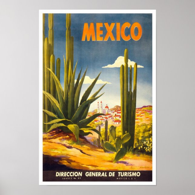 Affiches Vintage voyage mexicain (Devant)