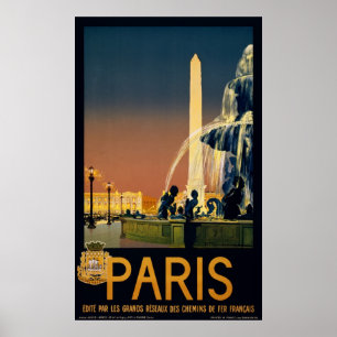 Affiches Vintage voyage - Paris France