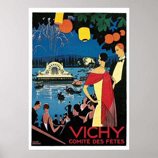 Affiches Vintage voyage, Vichy France (Devant)