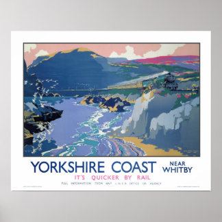 Affiches Vintage voyage, Whitby, Yorkshire