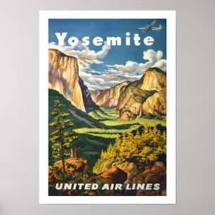 Affiches Vintage voyage Yosemite
