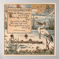 Vintage Walter Crane : King log & king storking sm