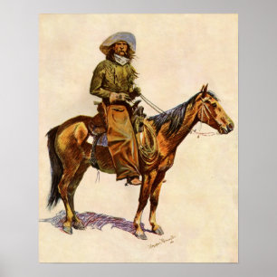 Affiches Vintage Western, An Arizona Cowboy par Remington