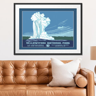 Affiches Vintage Yellowstone WPA Travel