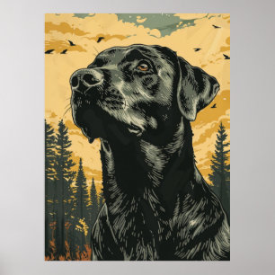 Affiches vintages de Black Labrador Retriever