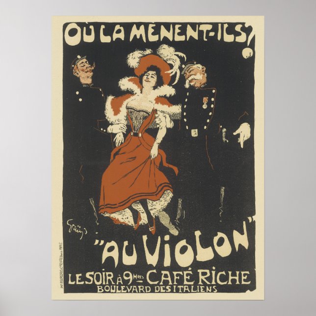 Affiches vintages en français - Café Riche (Devant)