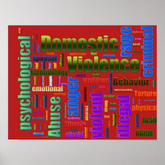 Affiches Violence Domestique Abus Texte Connexe