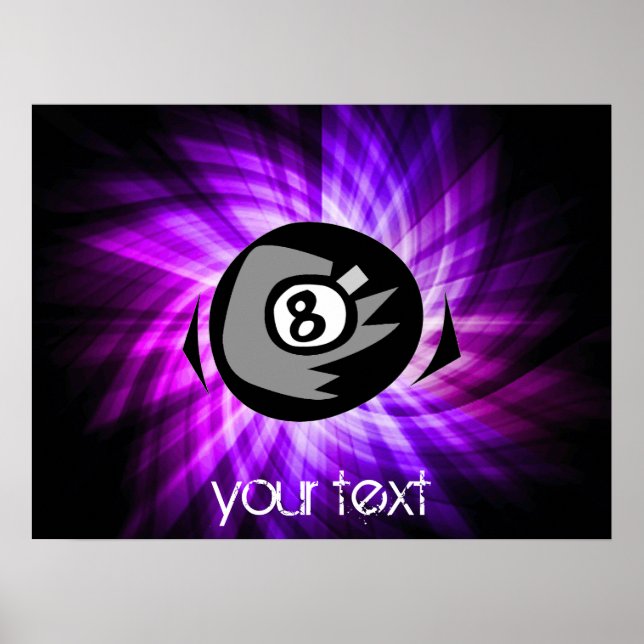 Affiches Violet 8 billes (Devant)