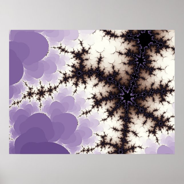 Affiches Violet fractal (Devant)