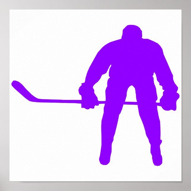 Affiches Violet violet de hockey sur glace (Devant)