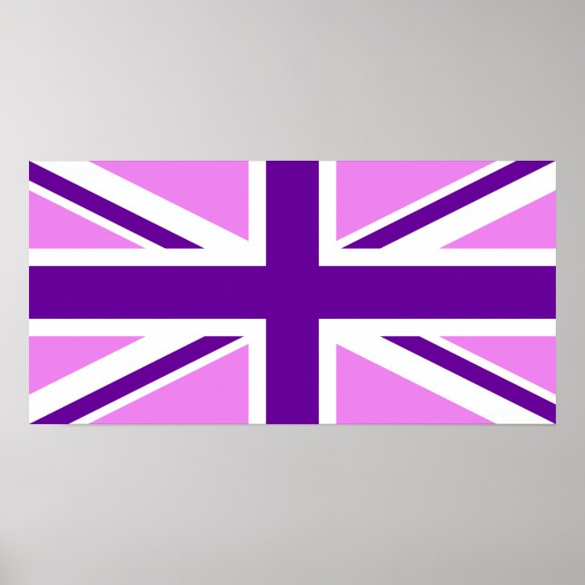 Affiches Violet violet Union Jack (Devant)