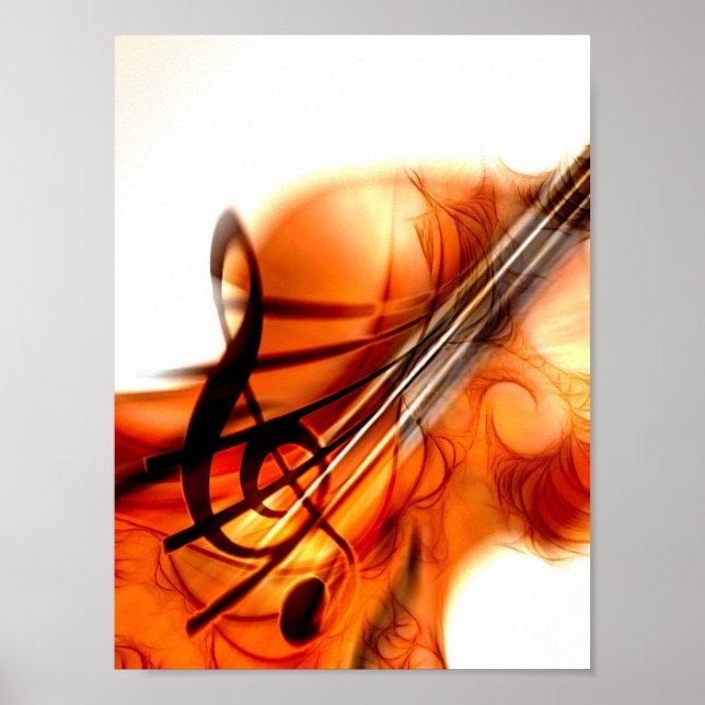 Affiches Violon Abstrait (Devant)