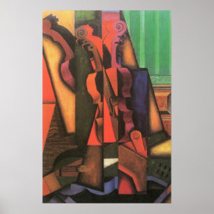 Affiches Violon et Guitare de Juan Gris, Art Cubiste Vintag