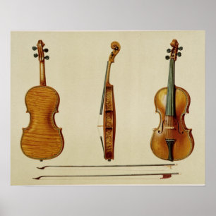 Affiches Violon Hellier fabriqué par Antonio Stradivarius (