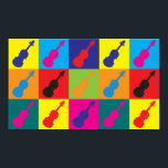 Affiches Violon Pop Art<br><div class="desc">Violon Pop Art. Si le violon est votre passe-temps,  votre occupation ou votre obsession,  montrez-le avec de grands t-shirts,  des tasses,  des autocollants et plus encore. Ce sont aussi de grands cadeaux pour d'autres fans de violon !</div>