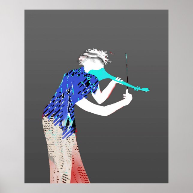 Affiches Violon vert (Devant)