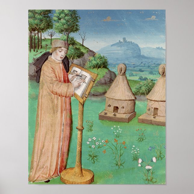 Affiches Virgile écrivant la vie des abeilles (Devant)